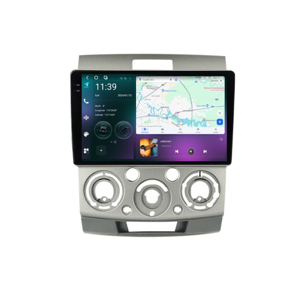 Navigatie dedicata cu Android Mazda BT-50 2005 - 2011, 12GB RAM, Radio GPS Dual Zone, Display 2K QLED 9.5