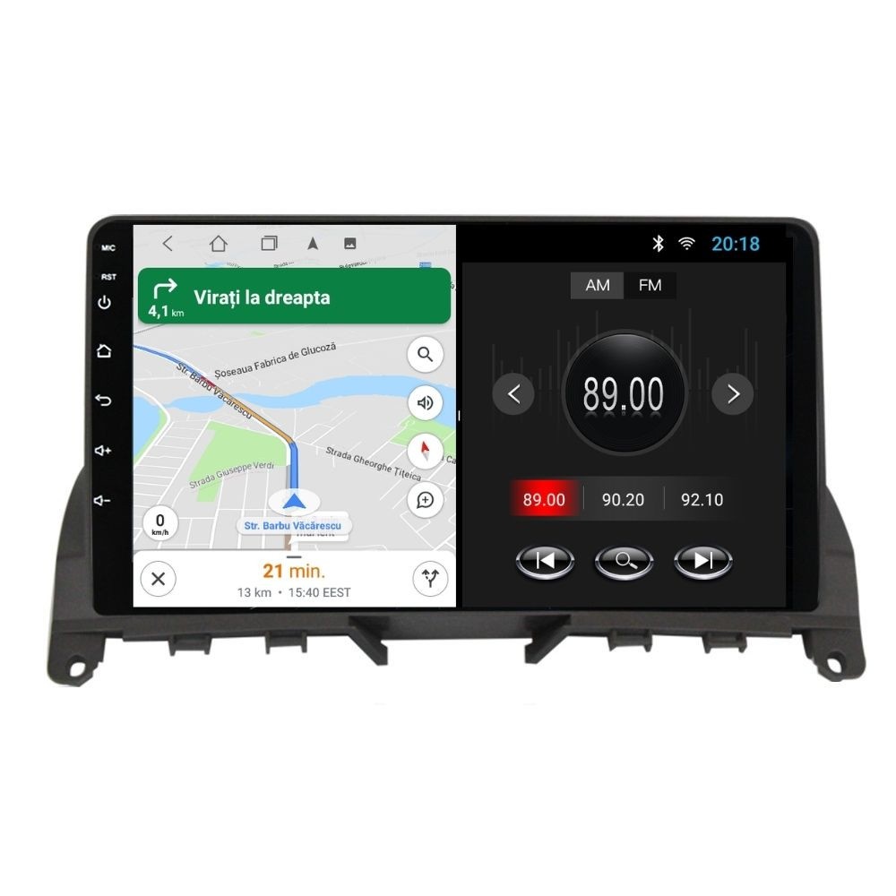 Navigatie dedicata cu Android Mercedes C-Class W204 2007 - 2011, 1GB RAM, Radio GPS Dual Zone, Display HD IPS 9" Touchscreen, Internet Wi-Fi, Bluetooth, MirrorLink, USB - Imagine 8