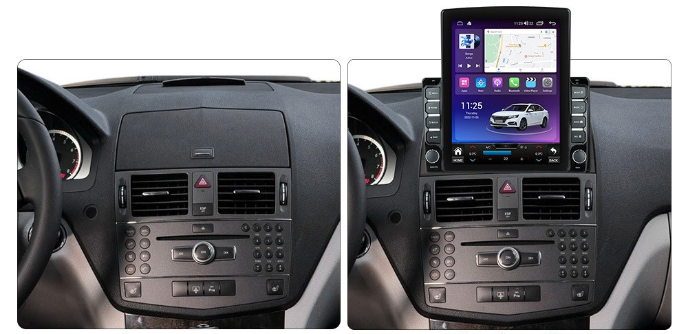 Navigatie dedicata cu Android Mercedes C-Class W204 2007 - 2011, 8GB RAM, Radio GPS Dual Zone, Touchscreen IPS 9.7