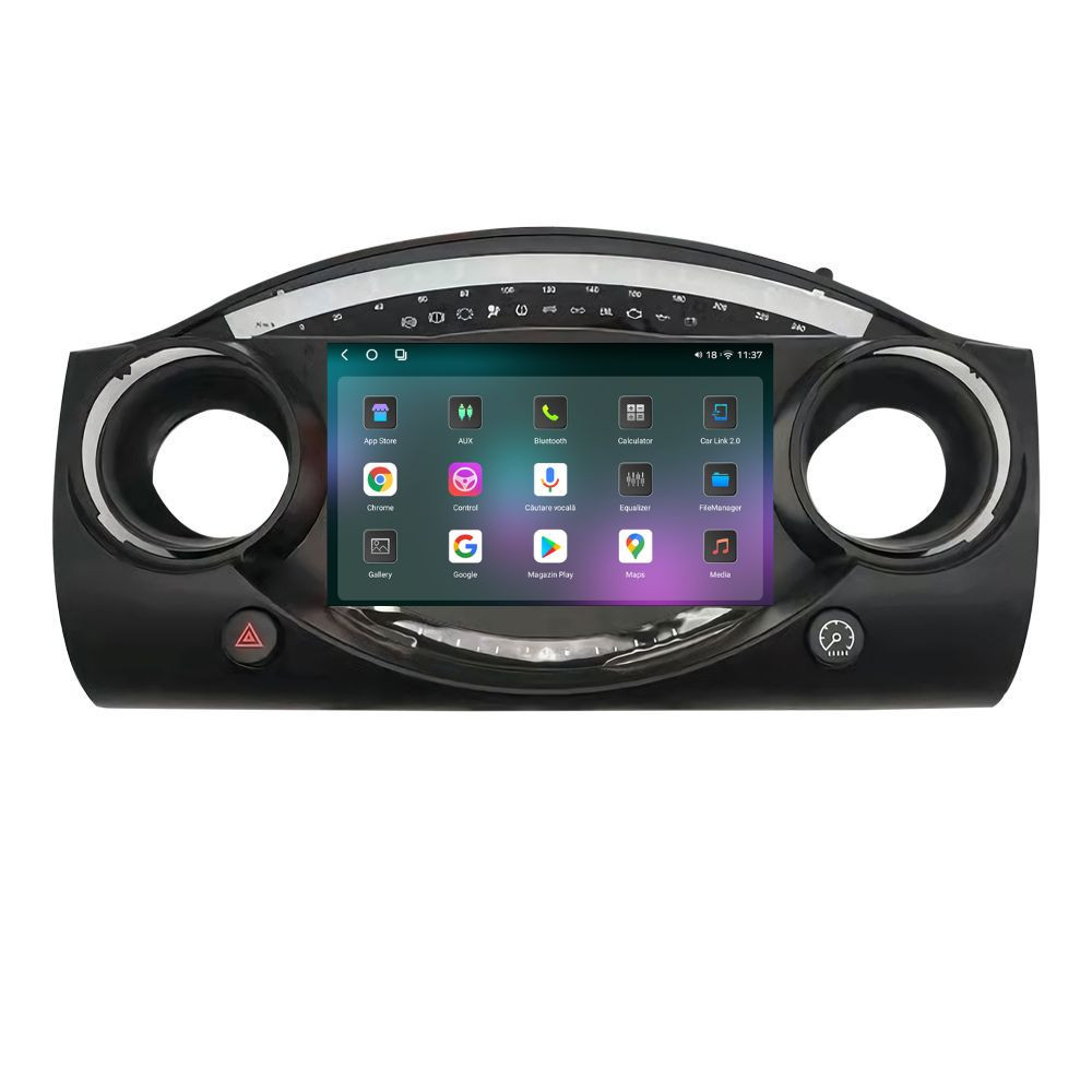 Navigatie dedicata cu Android Mini Cooper / One (R50, R52, R53) 2001 - 2008, 12GB RAM, Radio GPS Dual Zone, Display 2K QLED 9.5