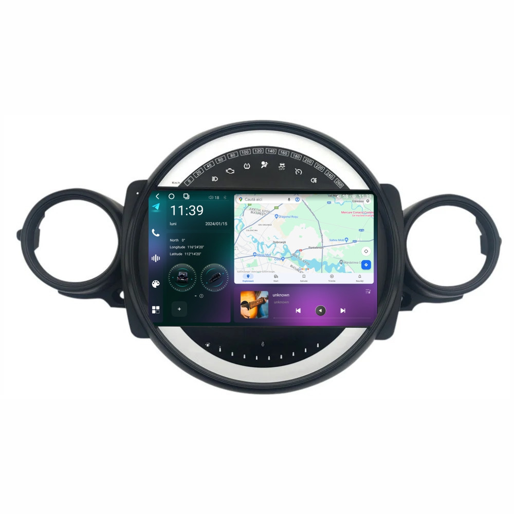 Navigatie dedicata cu Android Mini Cooper / One (R56, R57, R58, R59) 2006 - 2015, 12GB RAM, Radio GPS Dual Zone, Display 2K QLED 9.5