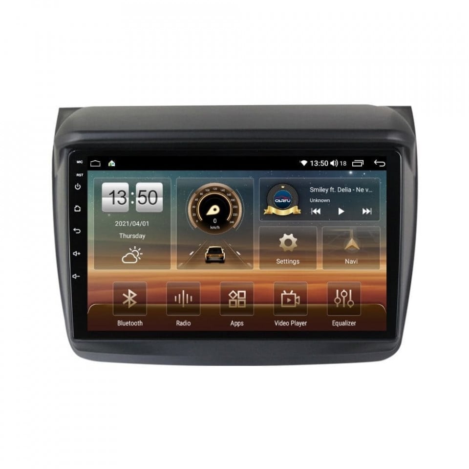 Navigatie dedicata cu Android Mitsubishi L200 2005 - 2015, 4GB RAM, Radio GPS Dual Zone, Display HD QLED 9