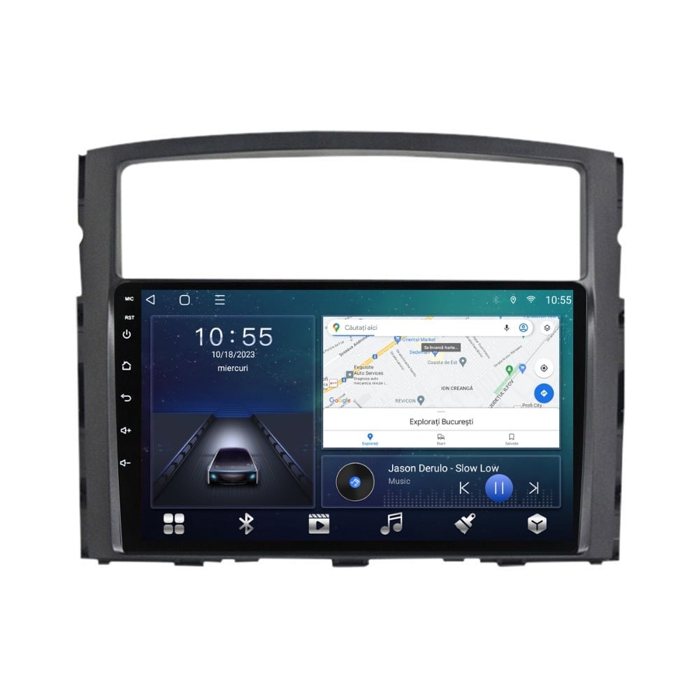 Navigatie dedicata cu Android Mitsubishi Pajero IV 2006 - 2018, 3GB RAM, Radio GPS Dual Zone, Display HD QLED 9