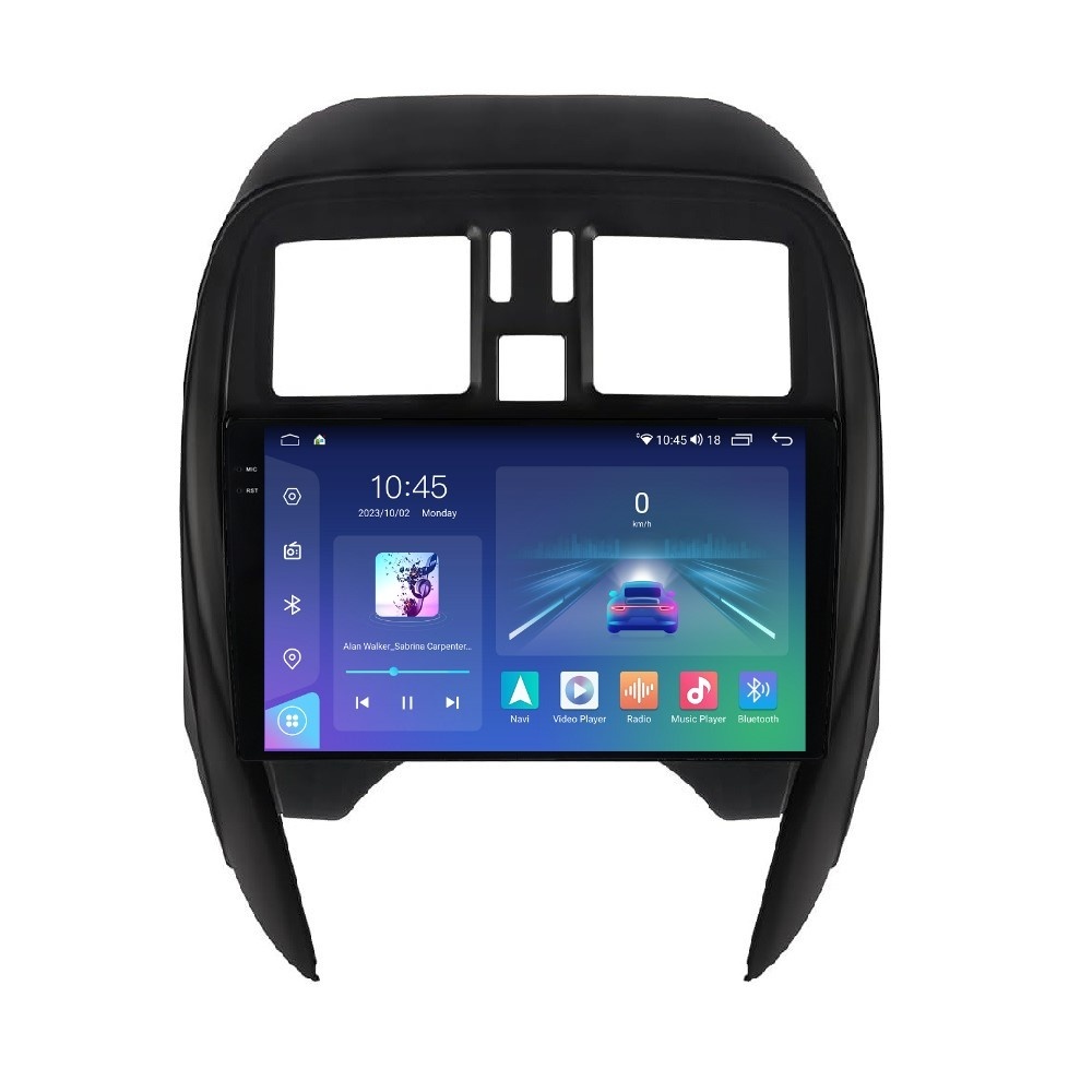 Navigatie dedicata cu Android Nissan Micra IV 2014 - 2017, 4GB RAM, Radio GPS Dual Zone, Display 2K QLED 9.5