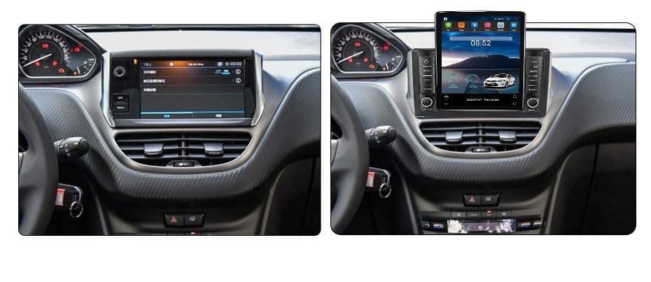 Navigatie dedicata cu Android Peugeot 2008 I 2013 - 2019, 1GB RAM, Radio GPS Dual Zone, Touchscreen IPS 9.7