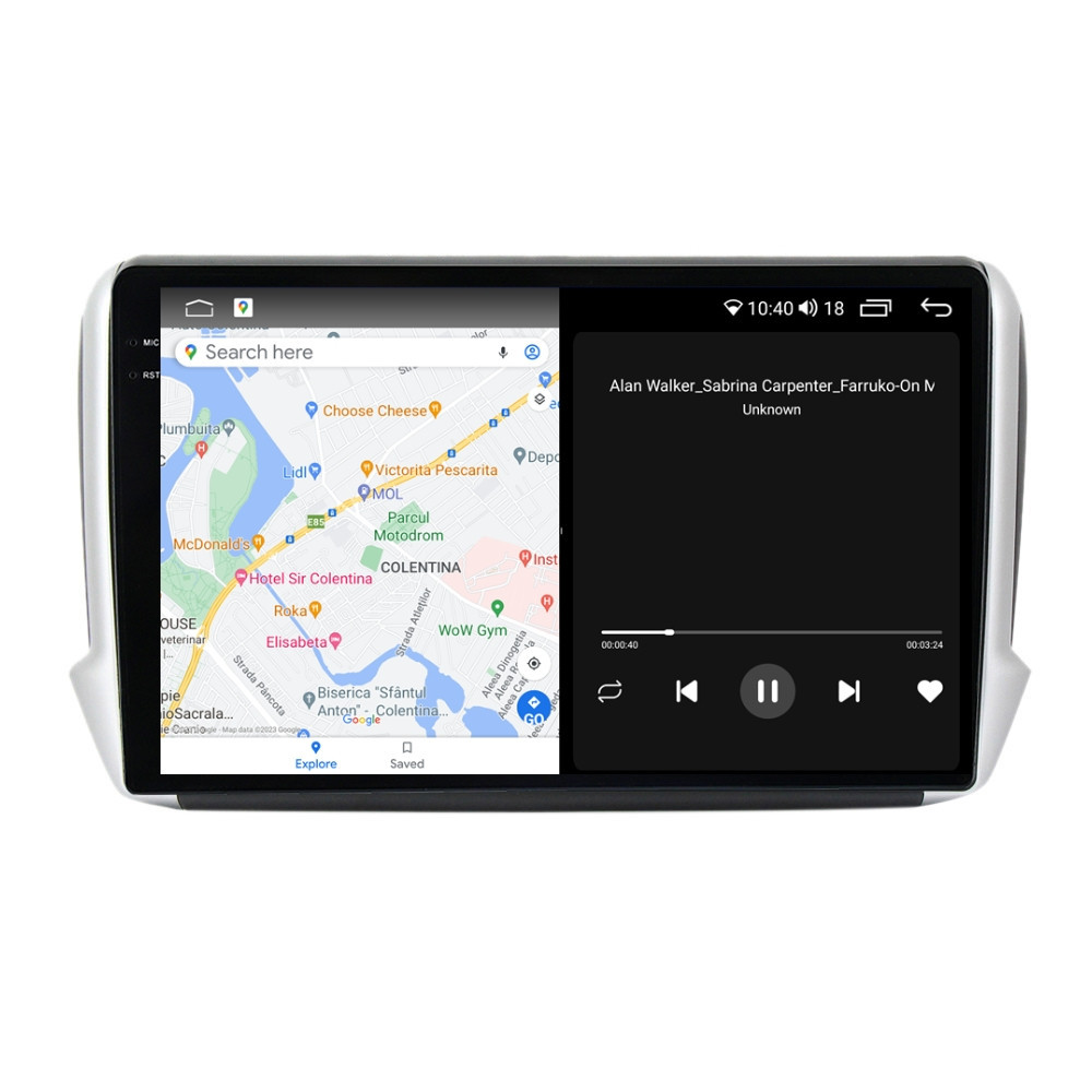 Navigatie dedicata cu Android Peugeot 2008 I 2013 - 2019, 4GB RAM, Radio GPS Dual Zone, Display 2K QLED 10.36