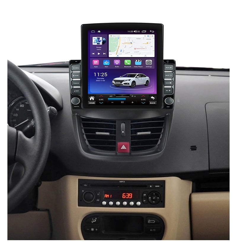 Navigatie dedicata cu Android Peugeot 207 2006 - 2015, 8GB RAM, Radio GPS Dual Zone, Touchscreen IPS 9.7