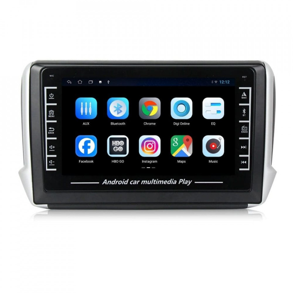 Navigatie dedicata cu Android Peugeot 208 I 2012 - 2019, 1GB RAM, Radio GPS Dual Zone, Display HD IPS 8