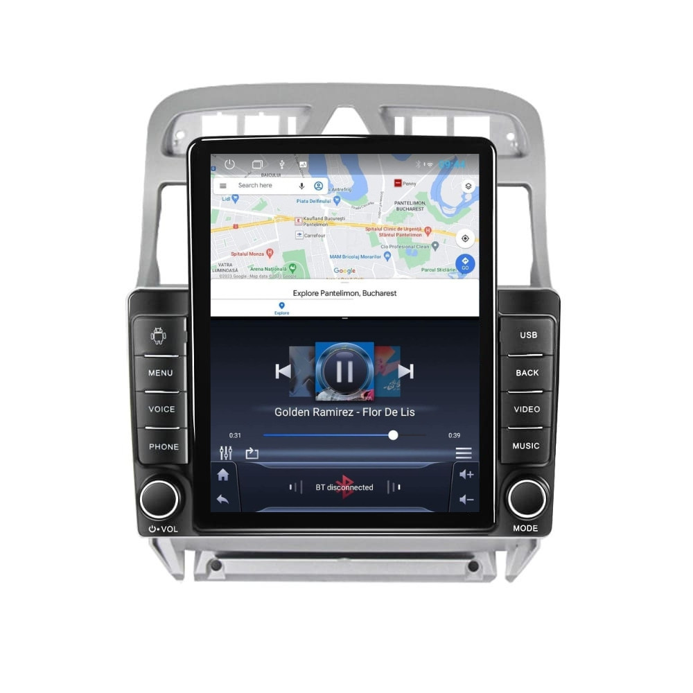 Navigatie dedicata cu Android Peugeot 307 2000 - 2013, 2GB RAM, Radio GPS Dual Zone, Touchscreen IPS 9.7