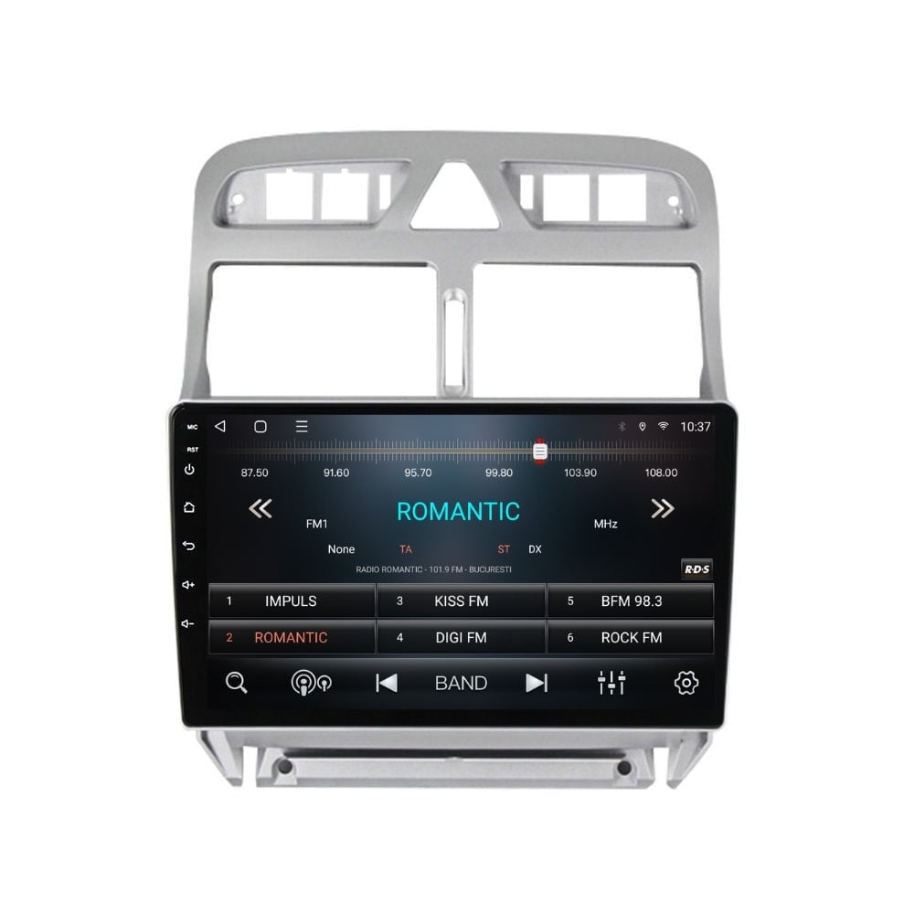 Navigatie dedicata cu Android Peugeot 307 2000 - 2013, 3GB RAM, Radio GPS Dual Zone, Display HD QLED 9