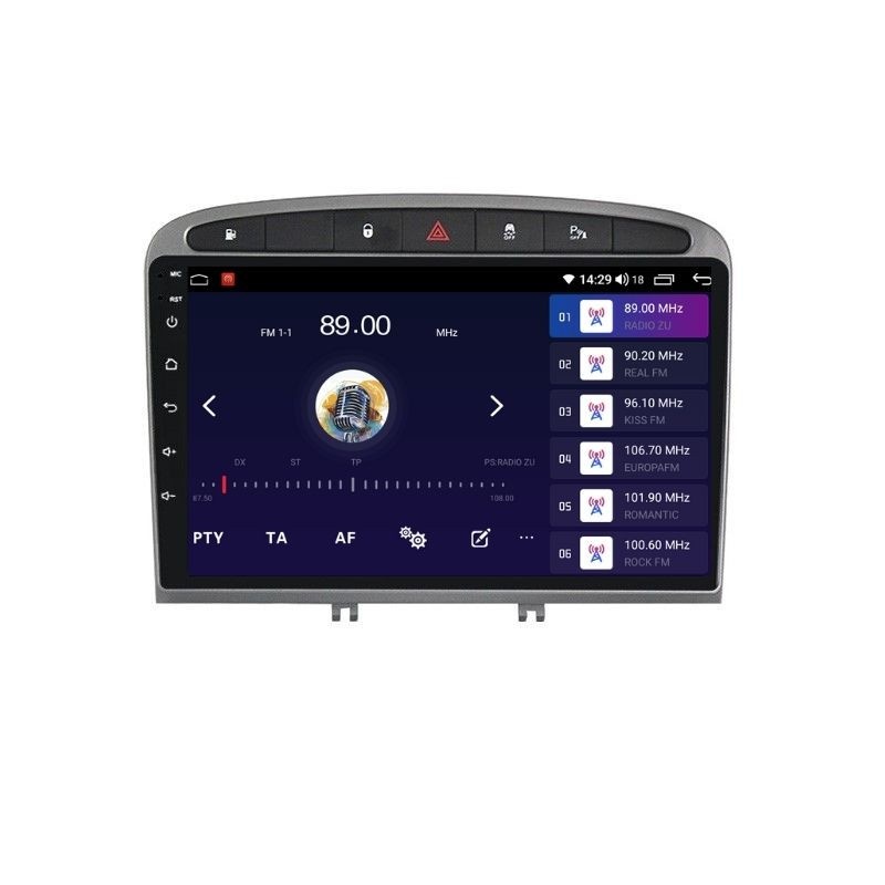 Navigatie dedicata cu Android Peugeot 308 I 2007 - 2013, 2GB RAM, Radio GPS Dual Zone, Display HD QLED 9