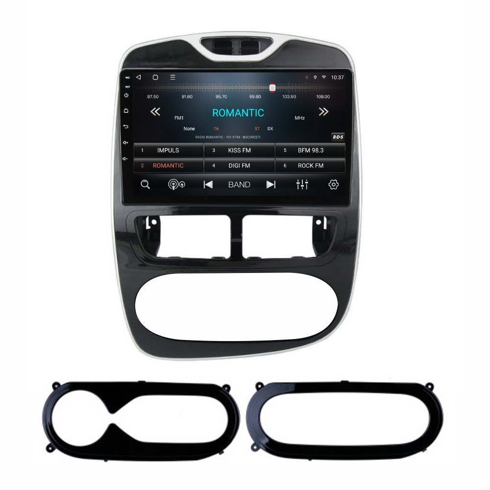 Navigatie dedicata cu Android Renault Clio IV 2012 - 2019, 2GB RAM, Radio GPS Dual Zone, Display HD QLED 10