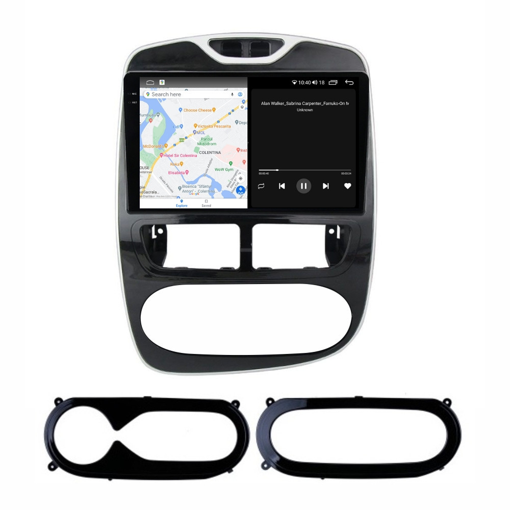 Navigatie dedicata cu Android Renault Clio IV 2012 - 2019, 4GB RAM, Radio GPS Dual Zone, Display 2K QLED 10.36