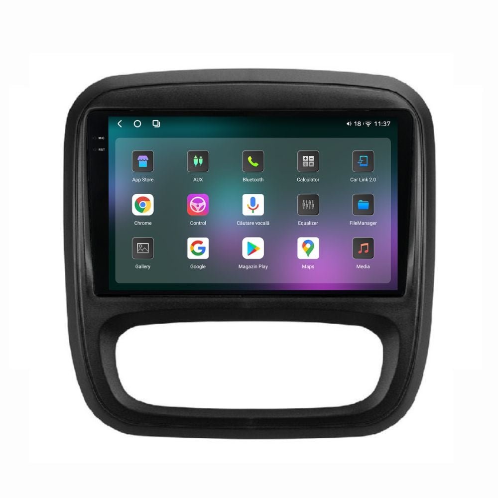 Navigatie dedicata cu Android Renault Trafic III 2014 - 2019, 12GB RAM, Radio GPS Dual Zone, Display 2K QLED 9.5