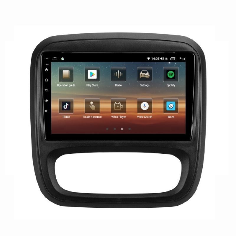 Navigatie dedicata cu Android Renault Trafic III 2014 - 2019, 4GB RAM, Radio GPS Dual Zone, Display HD QLED 9