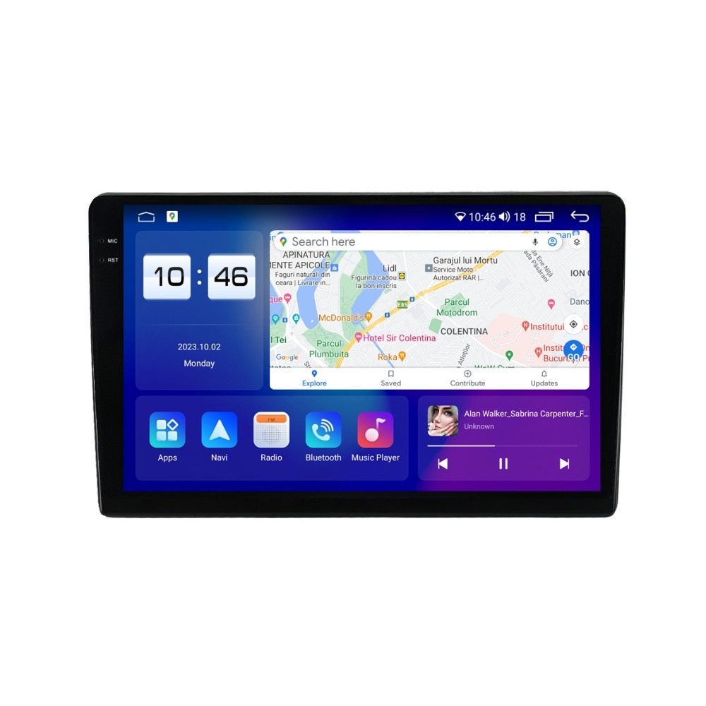 Navigatie dedicata cu Android Renault Zoe dupa 2019, 4GB RAM, Radio GPS Dual Zone, Display 2K QLED 9.5