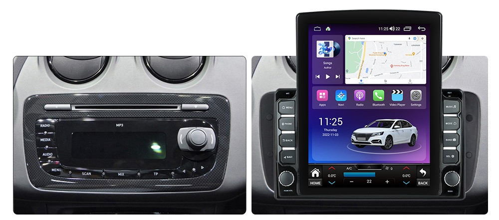 Navigatie dedicata cu Android Seat Ibiza IV 2008 - 2013, 8GB RAM, Radio GPS Dual Zone, Touchscreen IPS 9.7