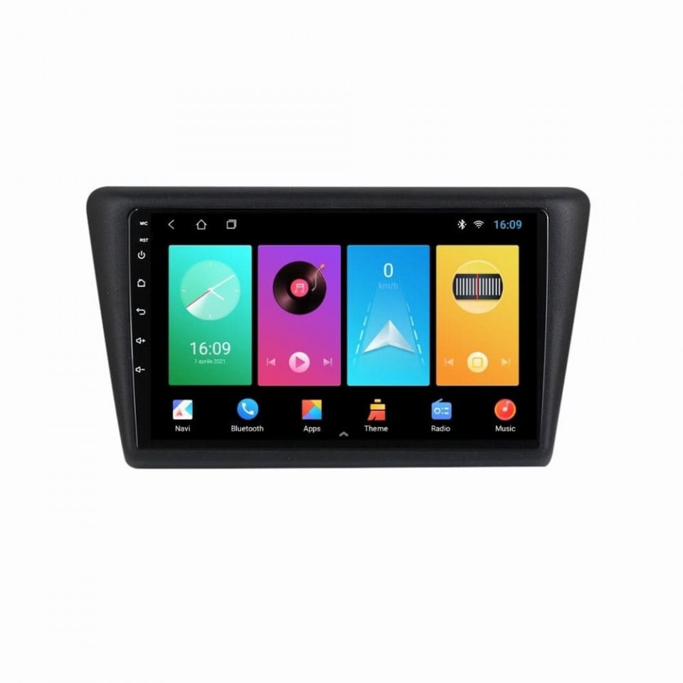 Navigatie dedicata cu Android Skoda Rapid 2011 - 2019, 1GB RAM, Radio GPS Dual Zone, Display HD IPS 9