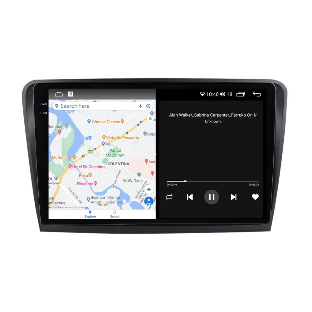 Navigatie dedicata cu Android Skoda Superb II 2008 - 2015, 8GB RAM, Radio GPS Dual Zone, Display 2K QLED 10.36