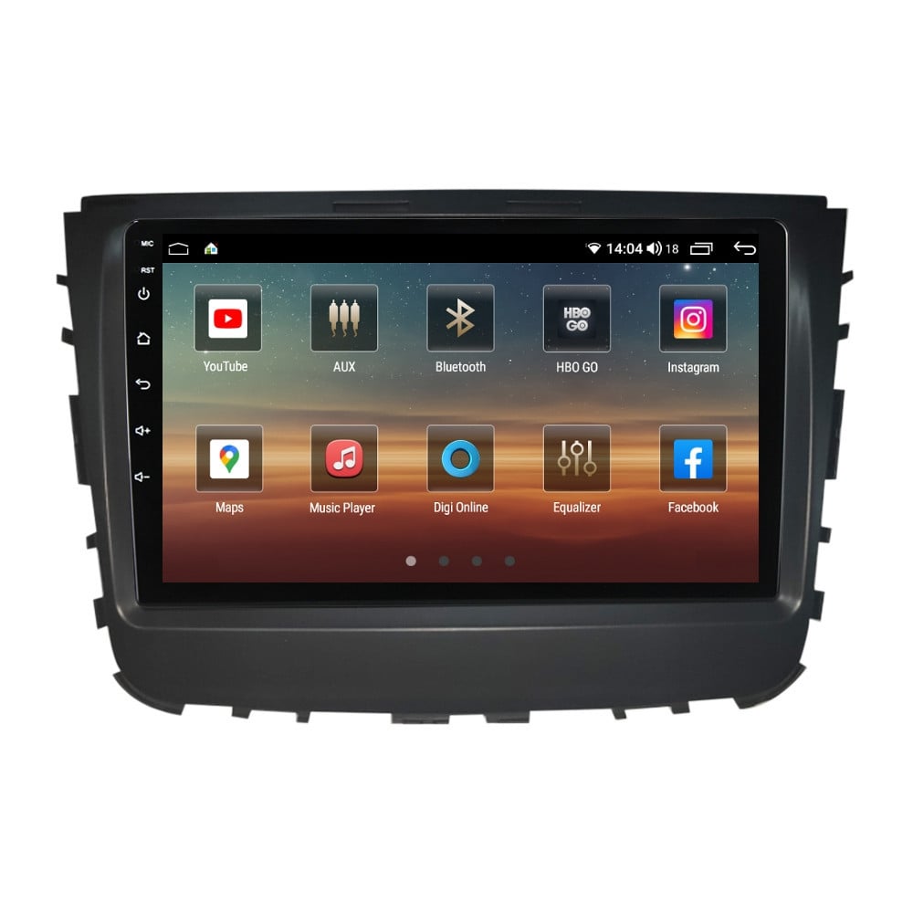 Navigatie dedicata cu Android Ssangyong Musso dupa 2018, 4GB RAM, Radio GPS Dual Zone, Display HD QLED 9