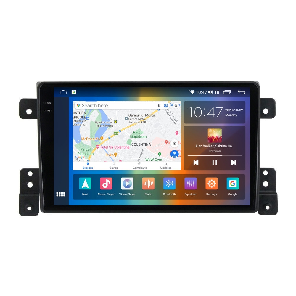 Navigatie dedicata cu Android Suzuki Grand Vitara 2005 - 2015, 8GB RAM, Radio GPS Dual Zone, Display 2K QLED 9.5