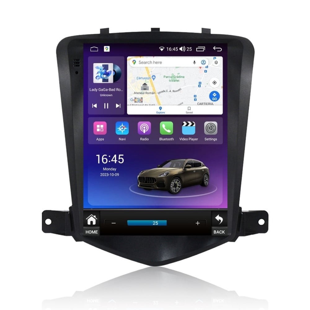 Navigatie dedicata cu Android tip tesla Chevrolet Cruze 2008 - 2013, 8GB RAM, Radio GPS Dual Zone, Touchscreen IPS 9.7