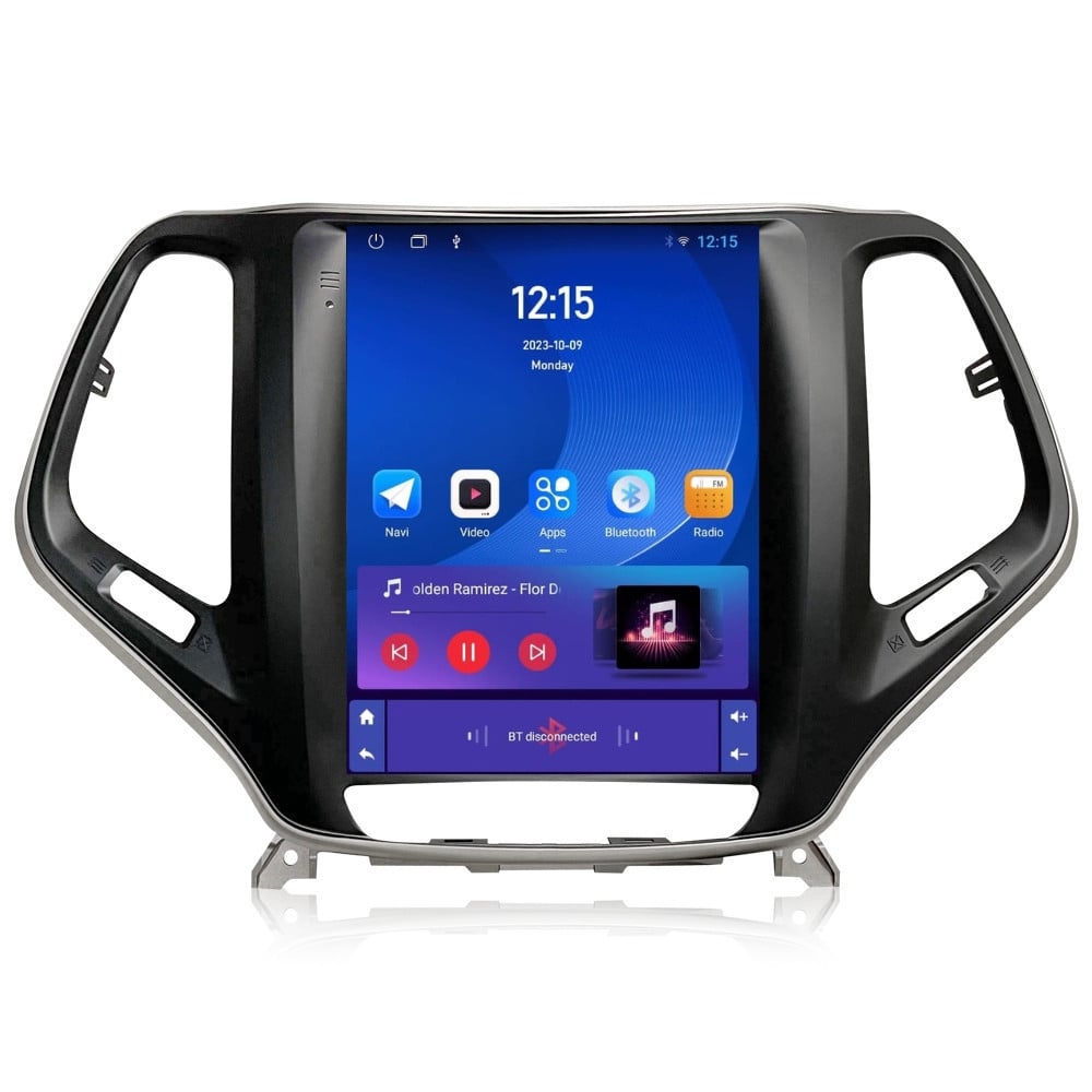 Navigatie dedicata cu Android tip tesla Jeep Cherokee V 2014 - 2019, 2GB RAM, Radio GPS Dual Zone, Touchscreen IPS 9.7