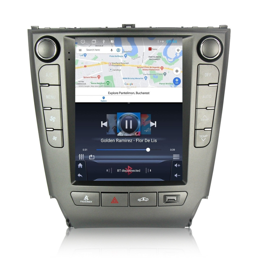 Navigatie dedicata cu Android tip tesla Lexus IS 2005 - 2013, 2GB RAM, Radio GPS Dual Zone, Touchscreen IPS 9.7