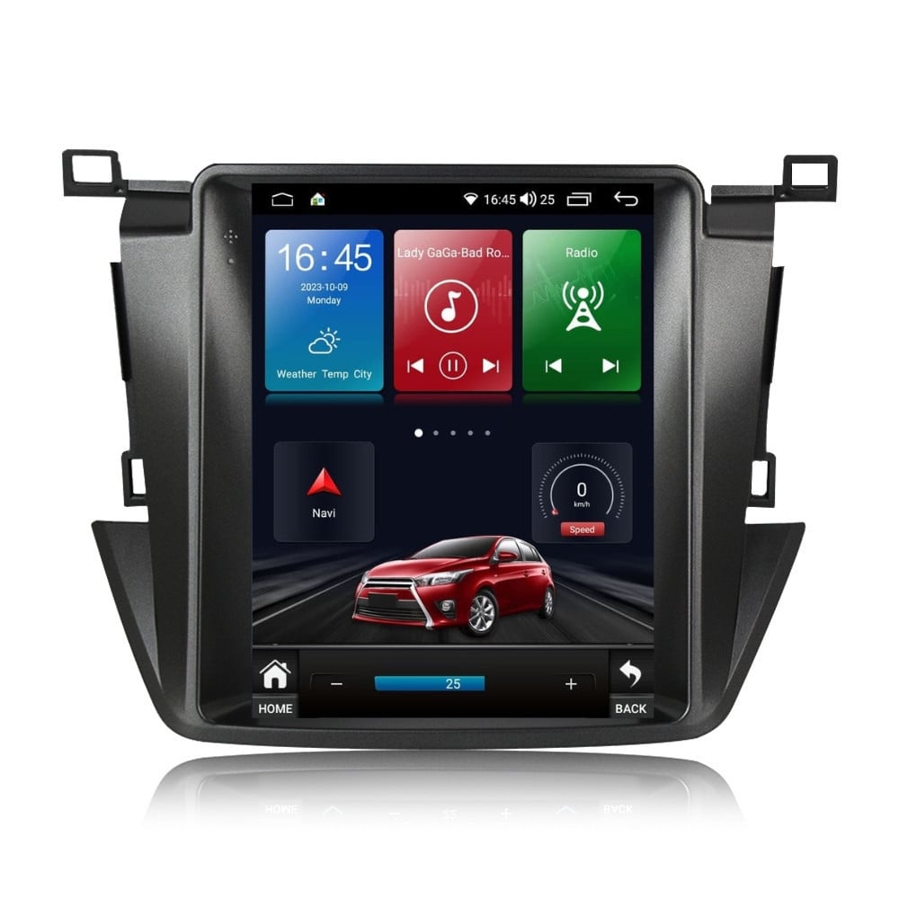 Navigatie dedicata cu Android tip tesla Toyota Rav4 IV 2013 - 2018, 8GB RAM, Radio GPS Dual Zone, Touchscreen IPS 9.7