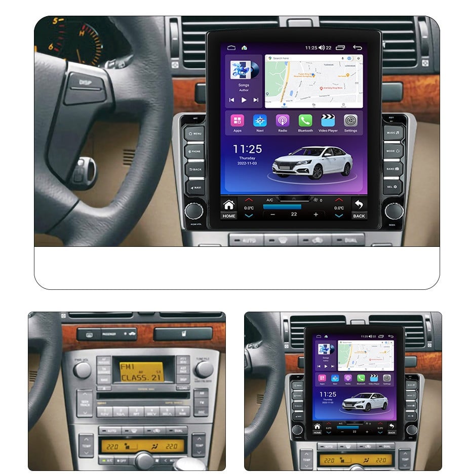 Navigatie dedicata cu Android Toyota Avensis T25 2003 - 2009, 8GB RAM, Radio GPS Dual Zone, Touchscreen IPS 9.7