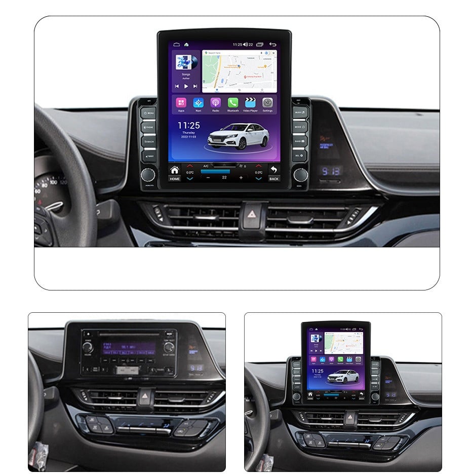 Navigatie dedicata cu Android Toyota C-HR dupa 2016, 4GB RAM, Radio GPS Dual Zone, Touchscreen IPS 9.7