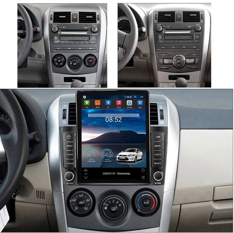 Navigatie dedicata cu Android Toyota Corolla 2007 - 2013, 2GB RAM, Radio GPS Dual Zone, Touchscreen IPS 9.7