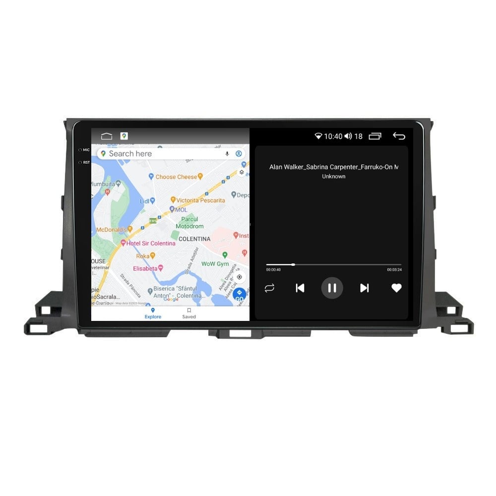 Navigatie dedicata cu Android Toyota Highlander 2013 - 2021, 4GB RAM, Radio GPS Dual Zone, Display 2K QLED 10.36