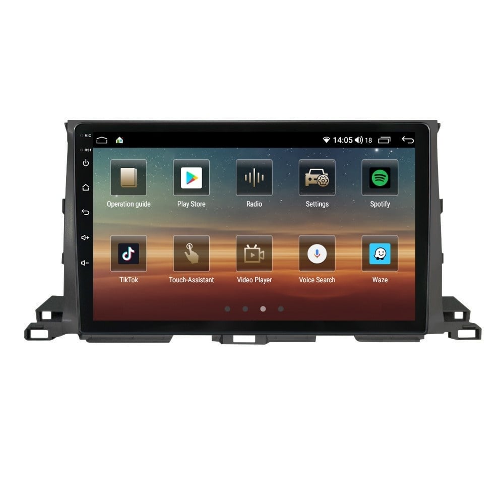 Navigatie dedicata cu Android Toyota Highlander 2013 - 2021, 8GB RAM, Radio GPS Dual Zone, Display HD QLED 10