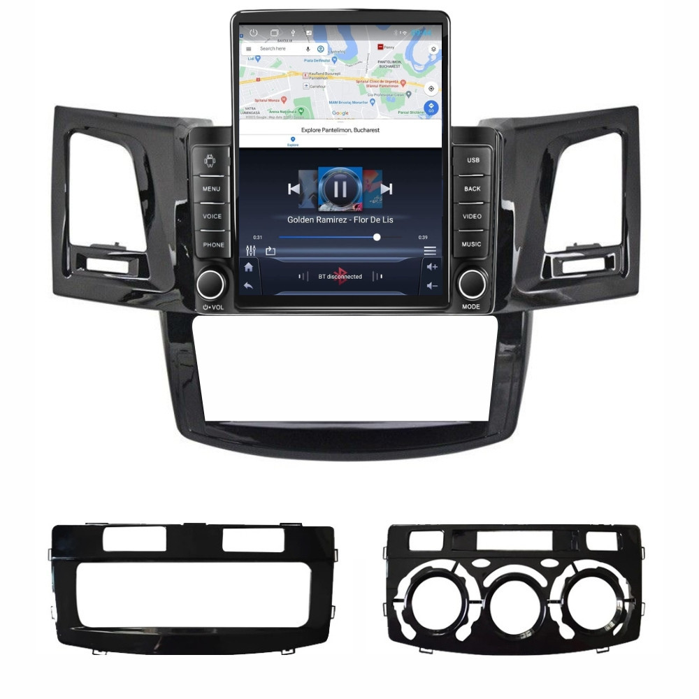 Navigatie dedicata cu Android Toyota Hilux VII 2004 - 2015, 2GB RAM, Radio GPS Dual Zone, Touchscreen IPS 9.7