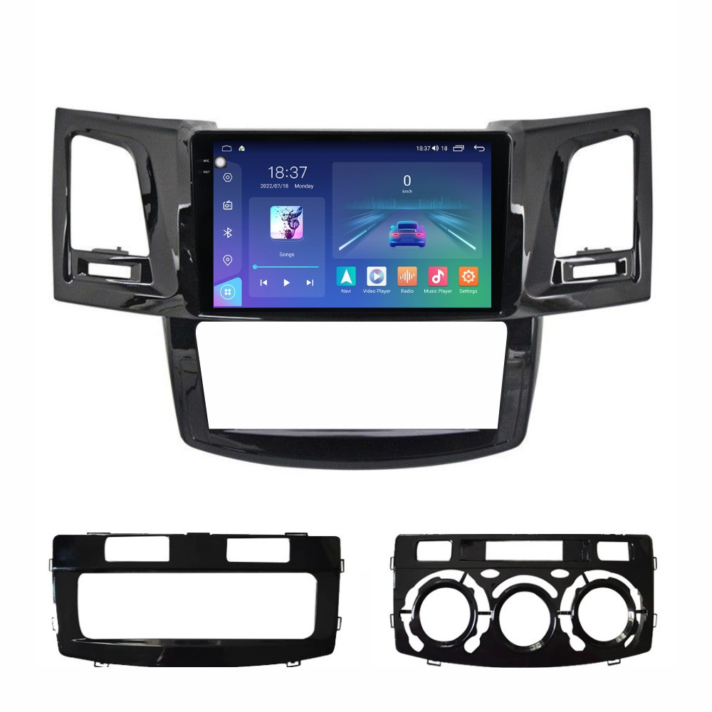 Navigatie dedicata cu Android Toyota Hilux VII 2004 - 2015, 4GB RAM, Radio GPS Dual Zone, Display 2K QLED 9.5