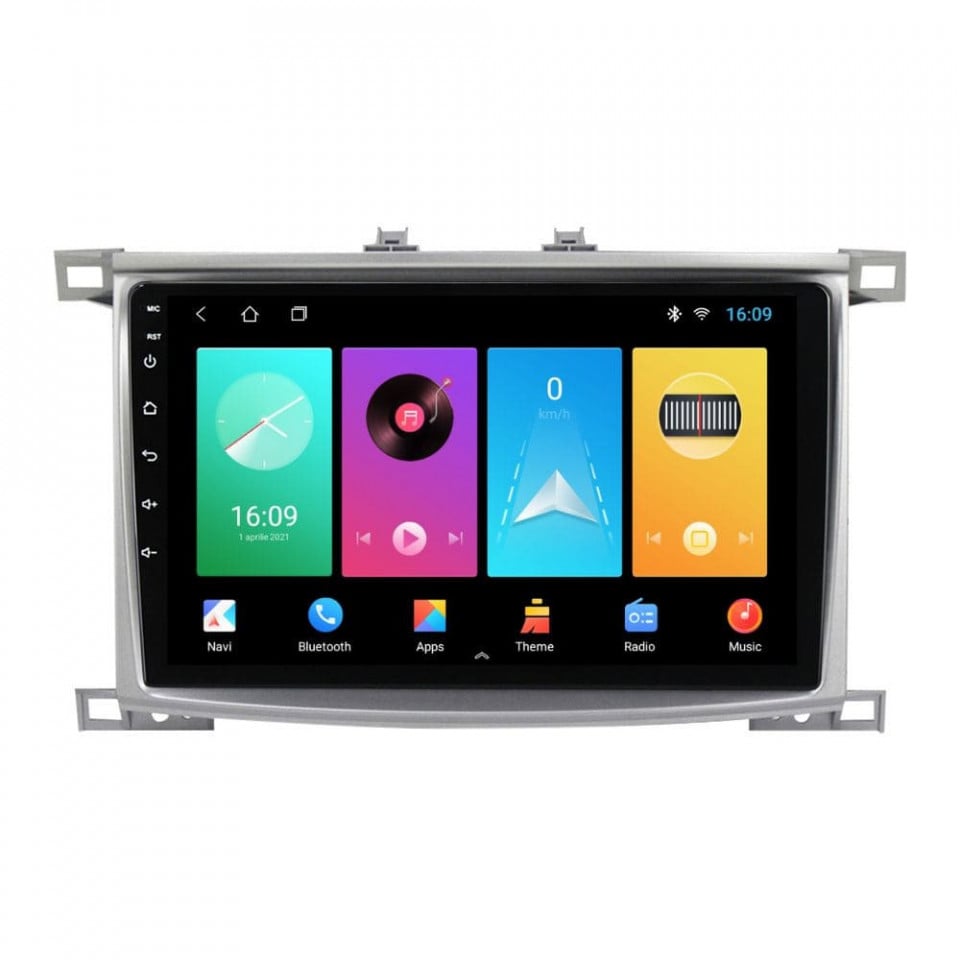 Navigatie dedicata cu Android Toyota Land Cruiser J100 2002 - 2008, 1GB RAM, Radio GPS Dual Zone, Display HD IPS 10