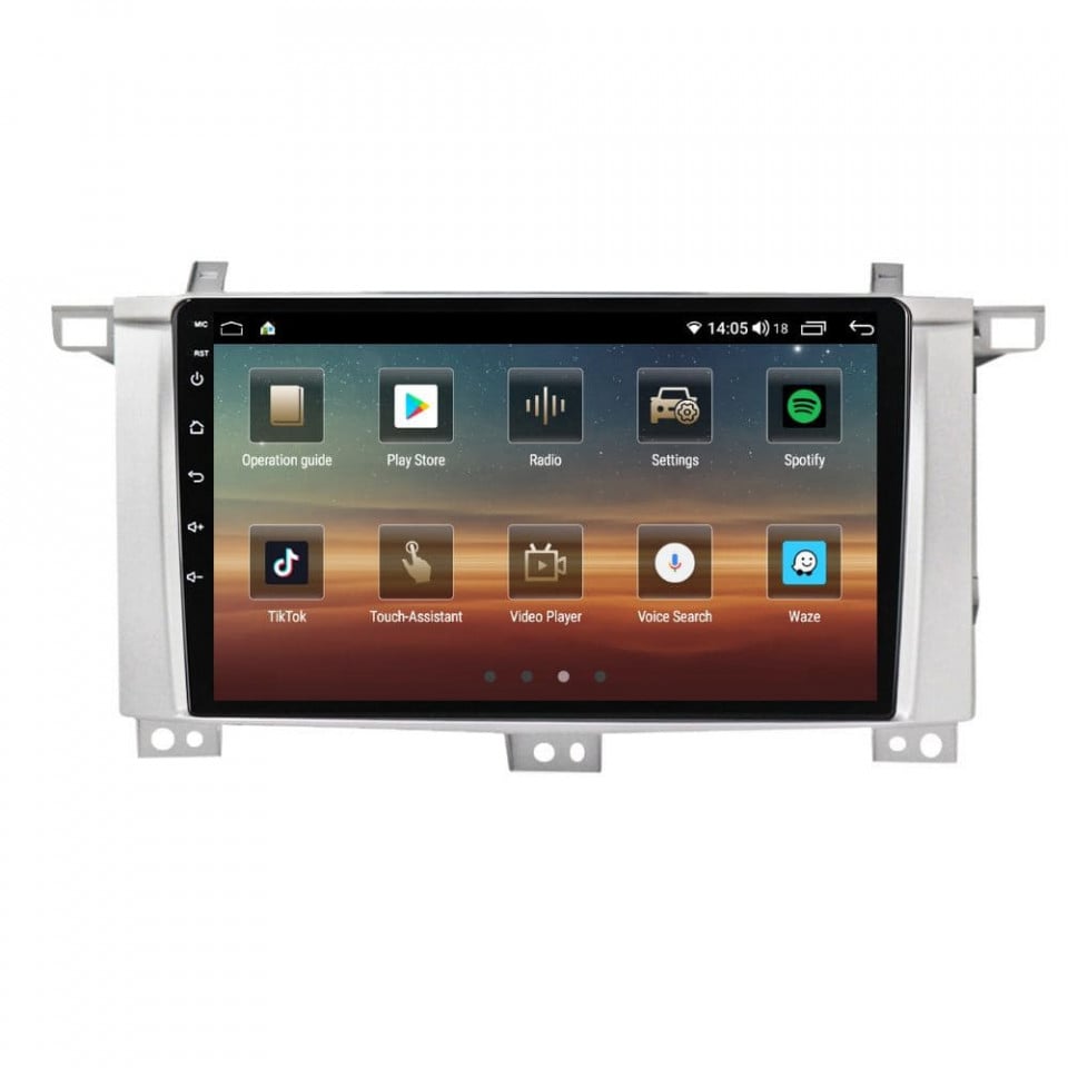 Navigatie dedicata cu Android Toyota Land Cruiser J100 2002 - 2008, 8GB RAM, Radio GPS Dual Zone, Display HD QLED 9