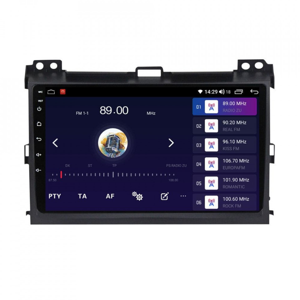 Navigatie dedicata cu Android Toyota Land Cruiser Prado J120 2002 - 2010, 8GB RAM, Radio GPS Dual Zone, Display HD QLED 9