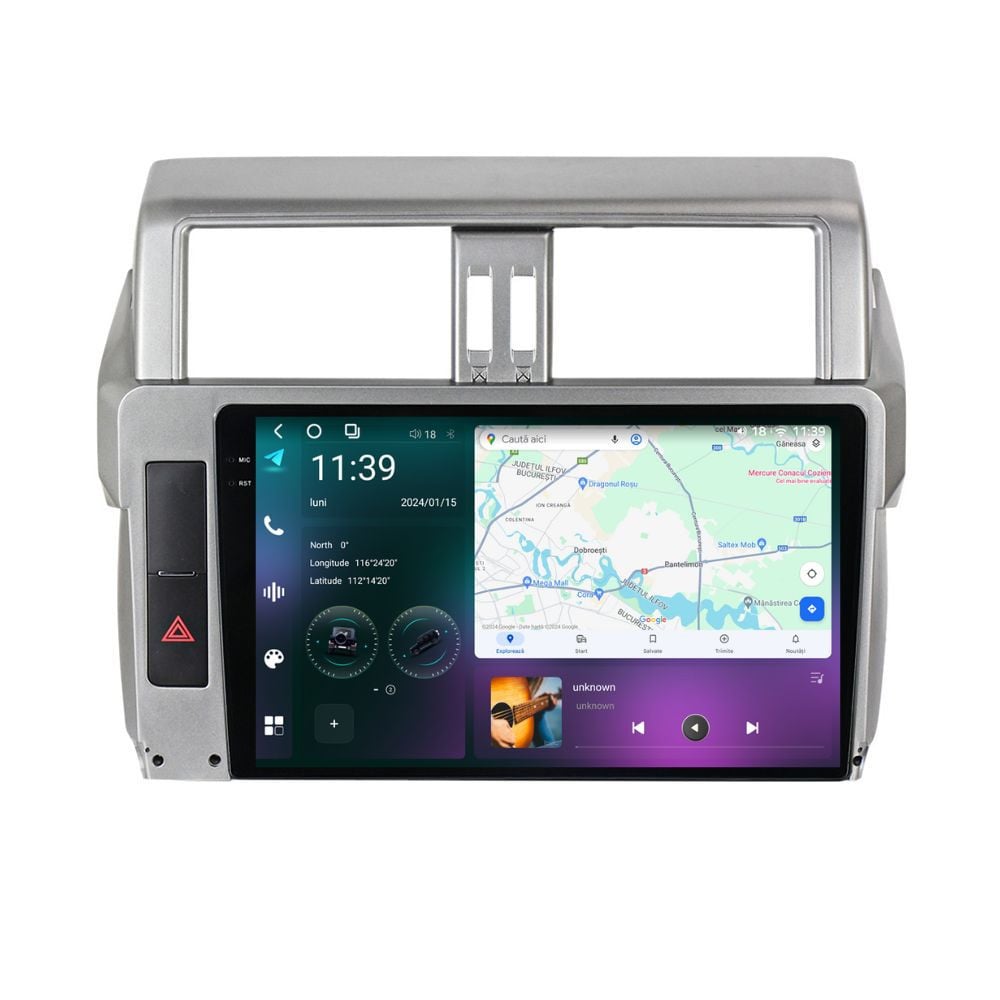 Navigatie dedicata cu Android Toyota Land Cruiser Prado J150 2013 - 2017, 12GB RAM, Radio GPS Dual Zone, Display 2K QLED 10.36