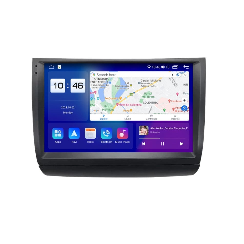 Navigatie dedicata cu Android Toyota Prius W2 2003 - 2009, 4GB RAM, Radio GPS Dual Zone, Display 2K QLED 9.5