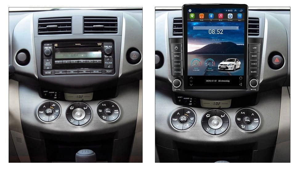 Navigatie dedicata cu Android Toyota Rav4 III 2005 - 2013, 1GB RAM, Radio GPS Dual Zone, Touchscreen IPS 9.7