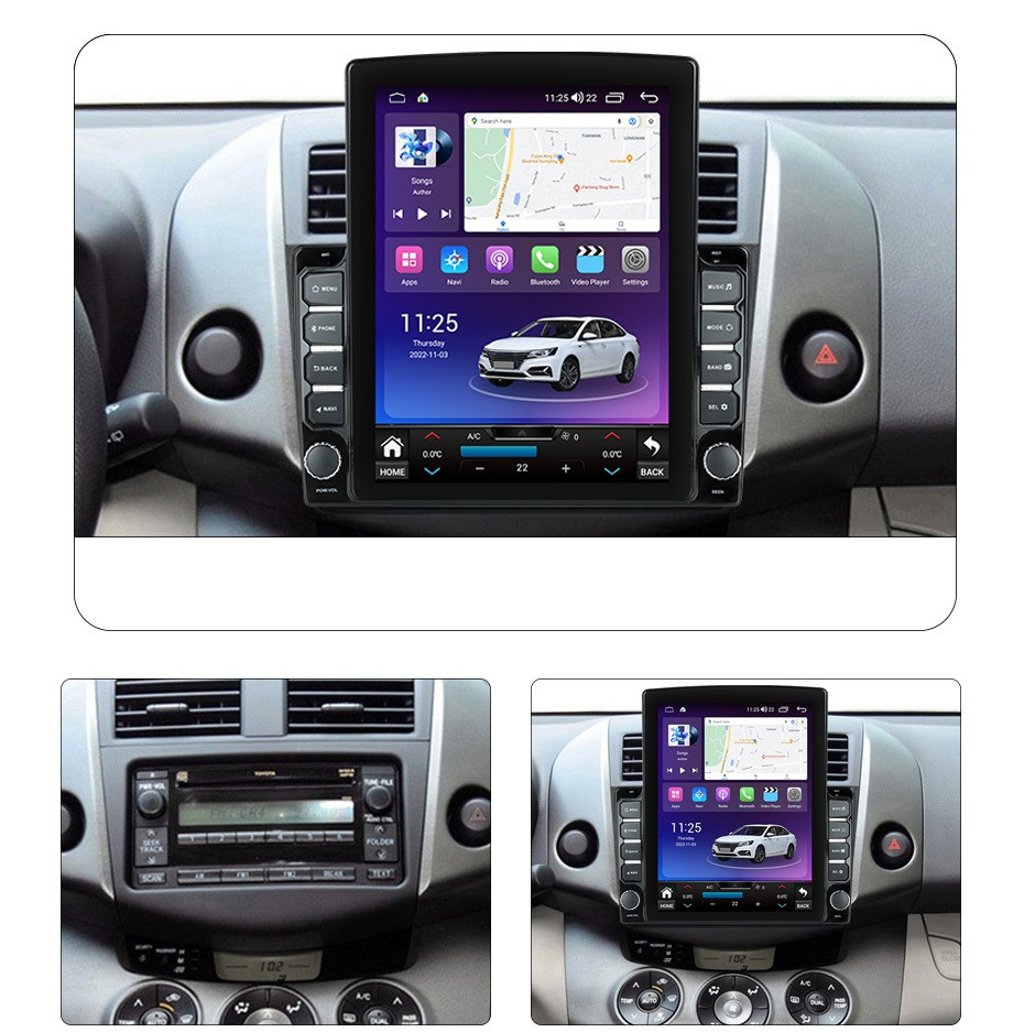 Navigatie dedicata cu Android Toyota Rav4 III 2005 - 2013, 4GB RAM, Radio GPS Dual Zone, Touchscreen IPS 9.7