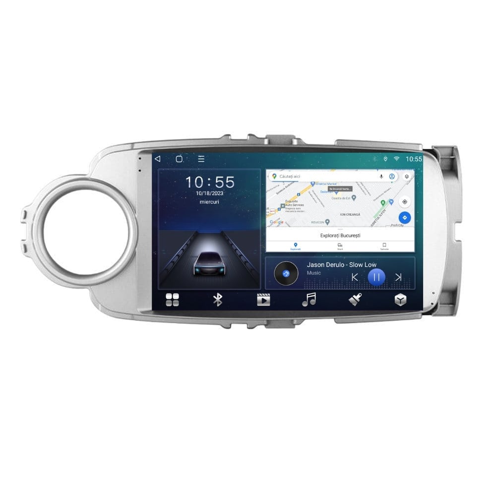 Navigatie dedicata cu Android Toyota Yaris P13 2011 - 2018, 3GB RAM, Radio GPS Dual Zone, Display HD QLED 9