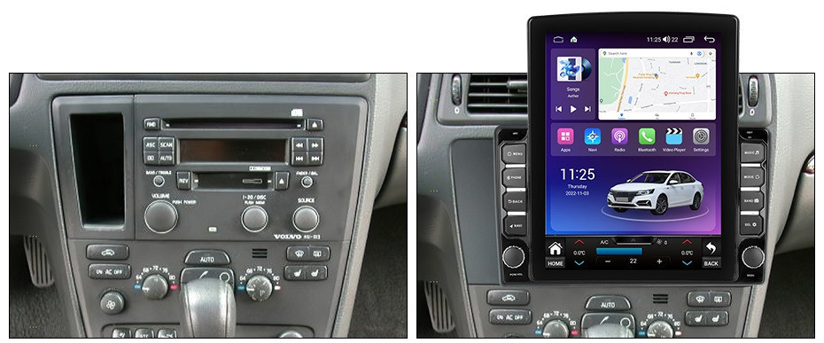 Navigatie dedicata cu Android Volvo V70 II / XC70 I 2004 - 2008, 4GB RAM, Radio GPS Dual Zone, Touchscreen IPS 9.7