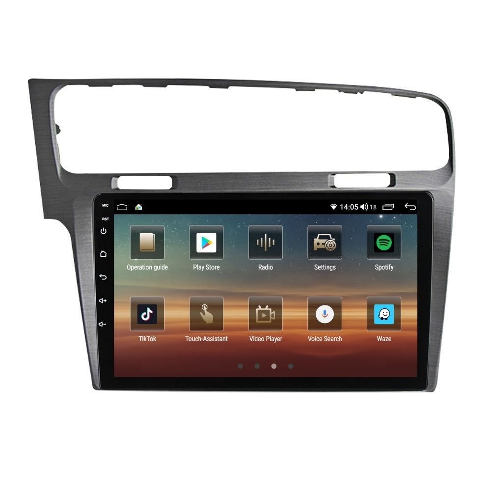 Navigatie dedicata cu Android VW Golf VII 2012 - 2019, argintiu, 4GB RAM, Radio GPS Dual Zone, Display HD QLED 10" Touchscreen, Internet Wi-Fi si slot SIM 4G, Bluetooth, MirrorLink, USB - Imagine 3