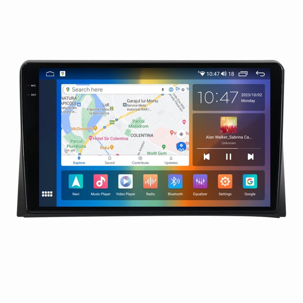 Navigatie dedicata cu Android VW Multivan V (2003-2015), 4GB RAM, Radio GPS Dual Zone, Display 2K QLED 9.5