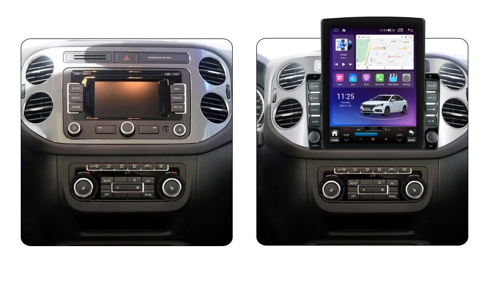 Navigatie dedicata cu Android VW Tiguan I 2007 - 2012, 4GB RAM, Radio GPS Dual Zone, Touchscreen IPS 9.7