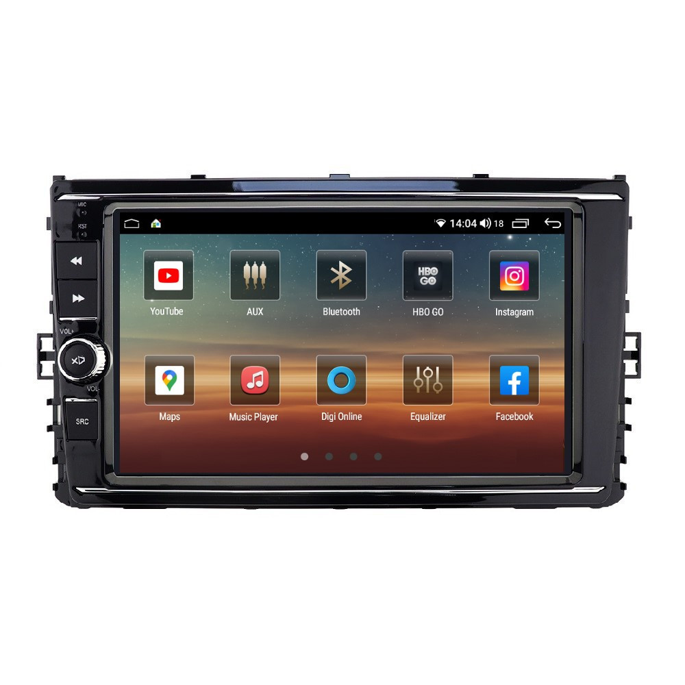 Navigatie dedicata cu Android VW Transporter / Caravelle dupa 2020, 4GB RAM, Radio GPS Dual Zone, Display HD QLED 9\'\' Touchscreen, Internet Wi-Fi si slot SIM 4G, Bluetooth, MirrorLink, USB, Waze - 1 | YEO