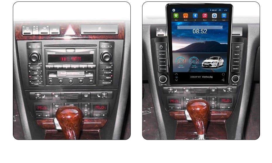 Navigatie dedicata cu Android Audi A6 (C5) 1997 - 2005, 1GB RAM, Radio GPS Dual Zone, Touchscreen IPS 9.7